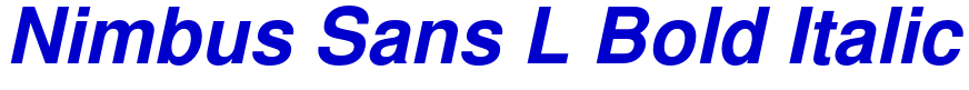 Nimbus Sans L Bold Italic フォント